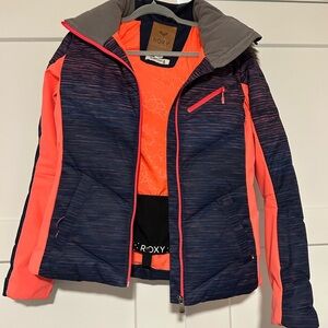 Roxy Dark Blue and Bright Coral Jacket